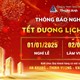 THÔNG BÁO LỊCH NGHỈ TẾT DƯƠNG LỊCH 2025